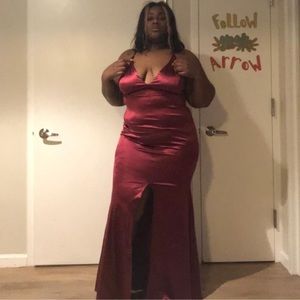 Cross strappy evening gown